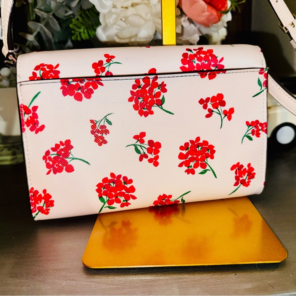 Kate Spade Perry White Leather Floral Crossbody Bag - EUC - Retails $239 - Picture 12 of 16